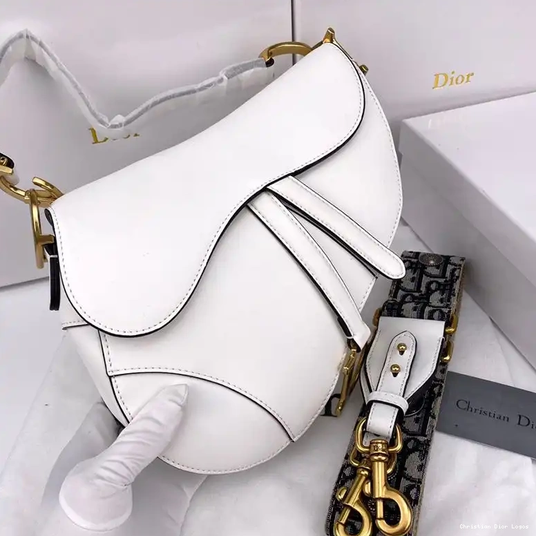 Dior Smooth Bag Calfskin Saddle White 0604 Luxury
